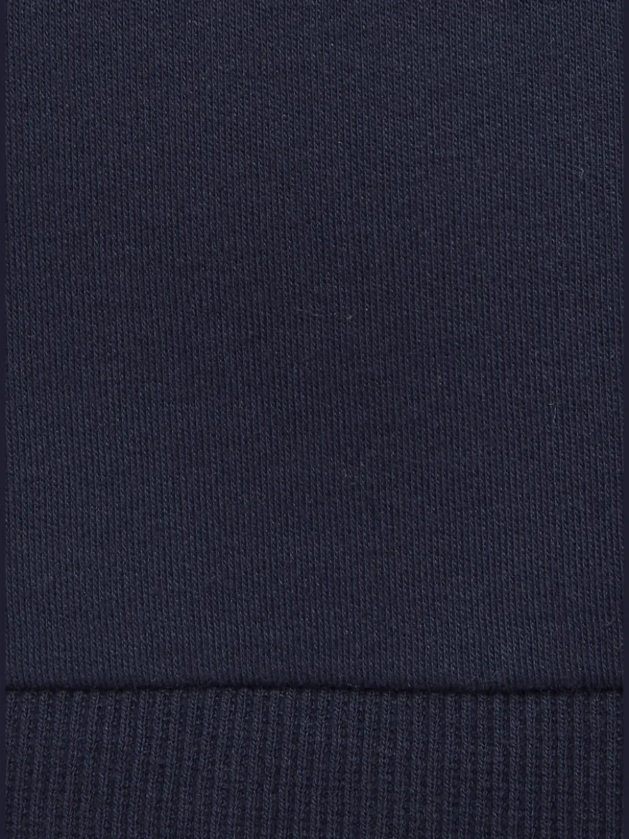Sweatshirt basique à encolure ronde avec logo et bords-côtes doux