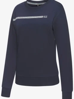 Sweatshirt basique à encolure ronde avec logo et bords-côtes doux