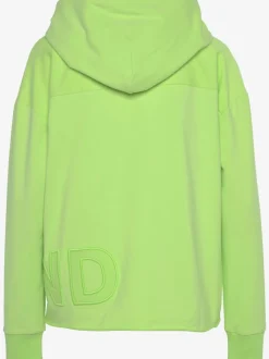 Sweatshirt à capuche avec cordon et logo brodé et manches longues