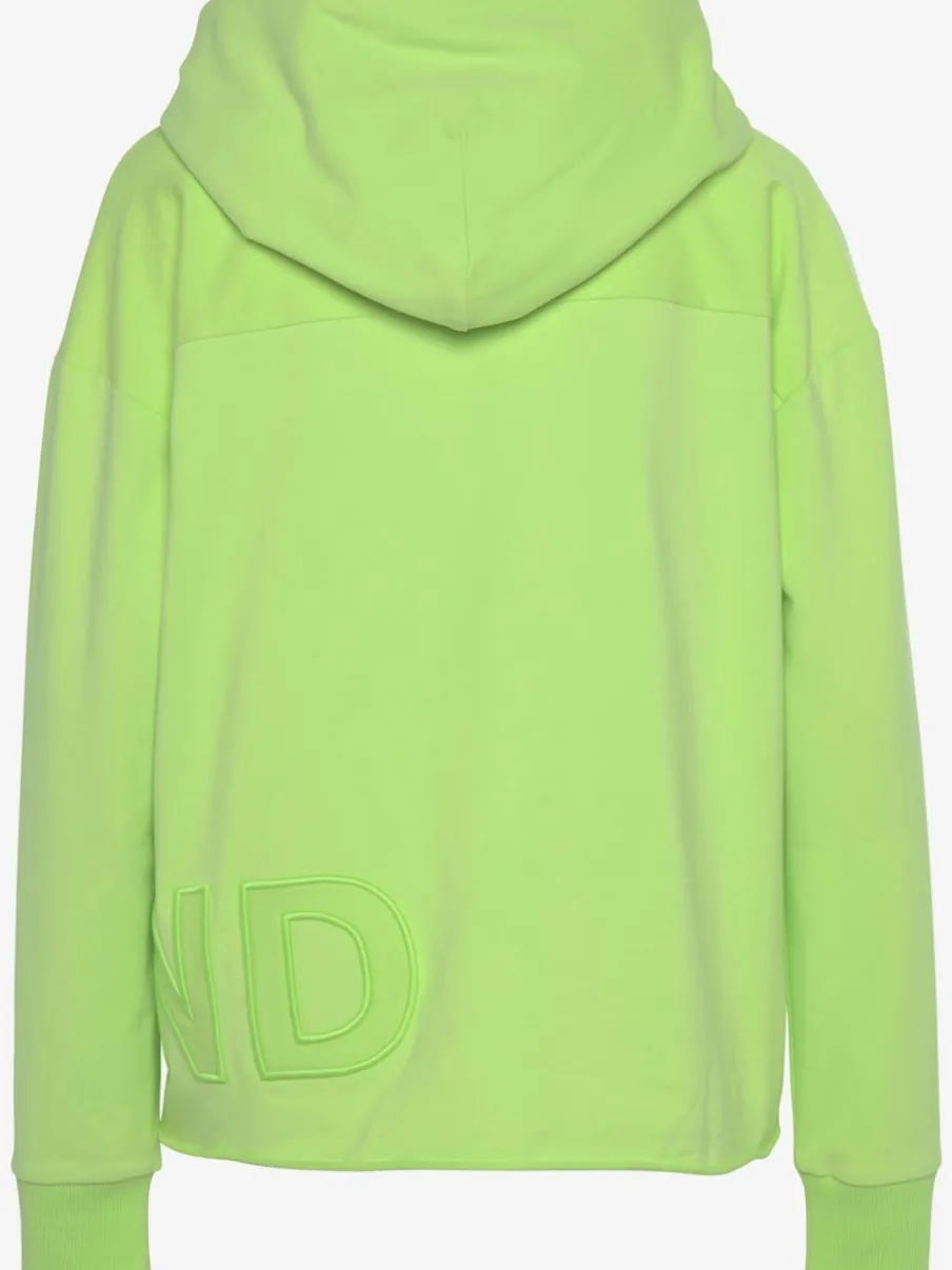 Sweatshirt à capuche avec cordon et logo brodé et manches longues