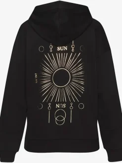 Sweatshirt à capuche avec cordon réglable et imprimés graphiques