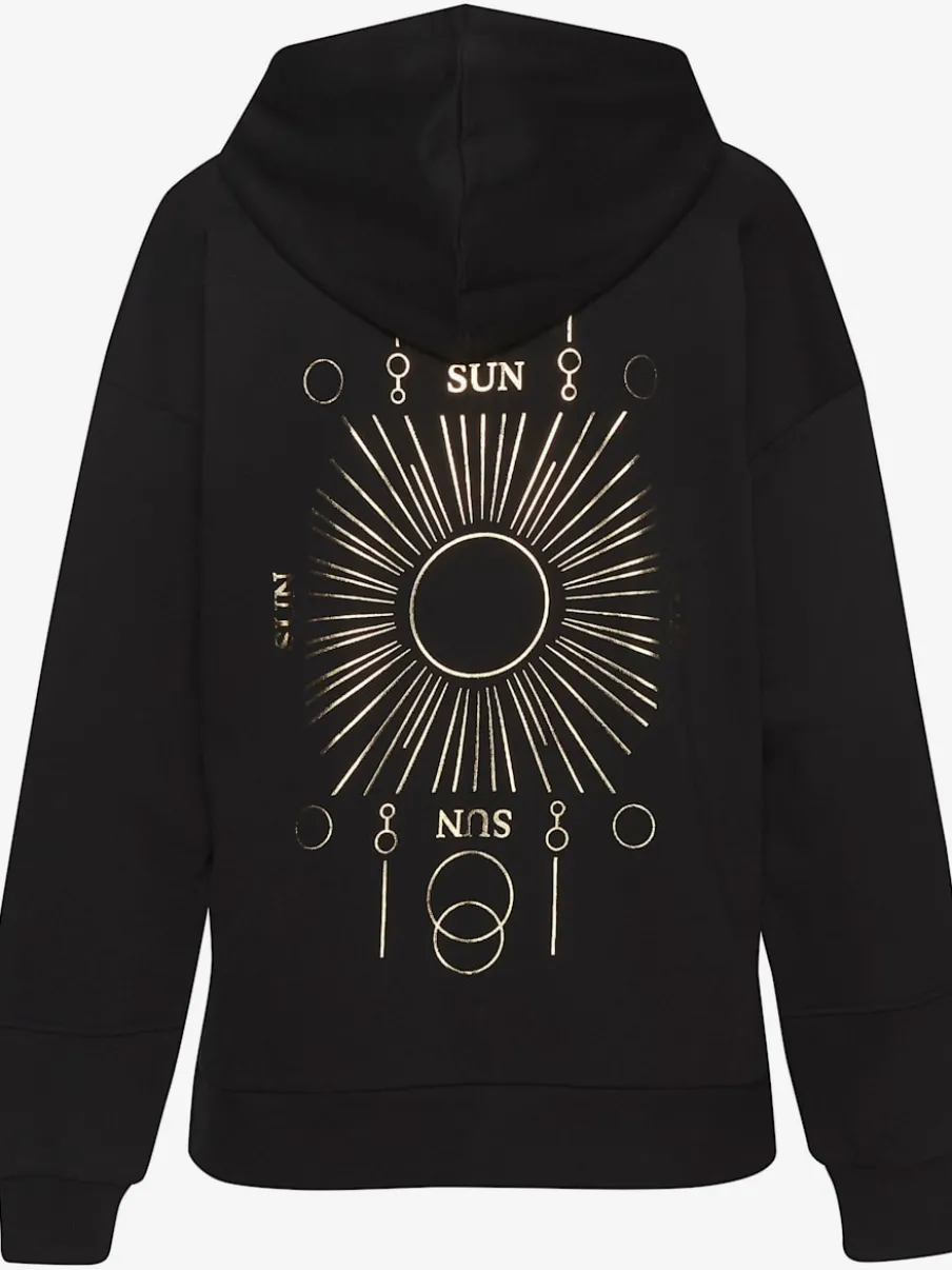 Sweatshirt à capuche avec cordon réglable et imprimés graphiques