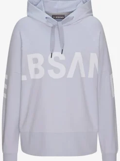 Sweatshirt à capuche avec grande capuche et motifs graphiques