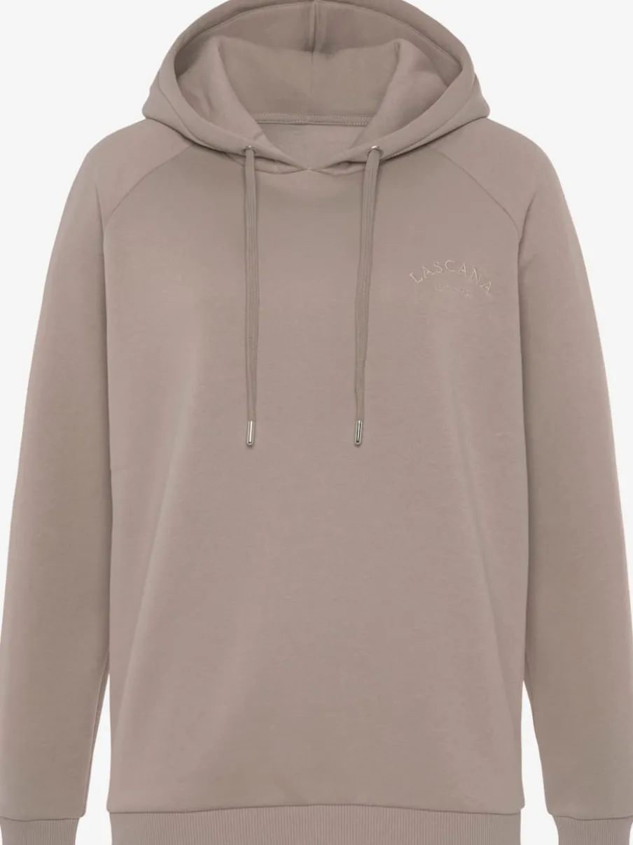 Sweatshirt à capuche avec logo brodé et finitions côtelées
