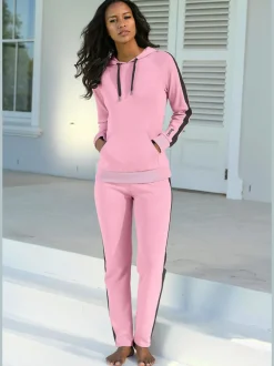 Sweatshirt à capuche avec manches longues et poche kangourou
