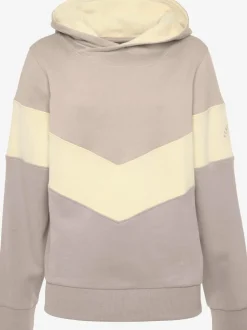 Sweatshirt à capuche avec manches longues et logo sur la manche gauche