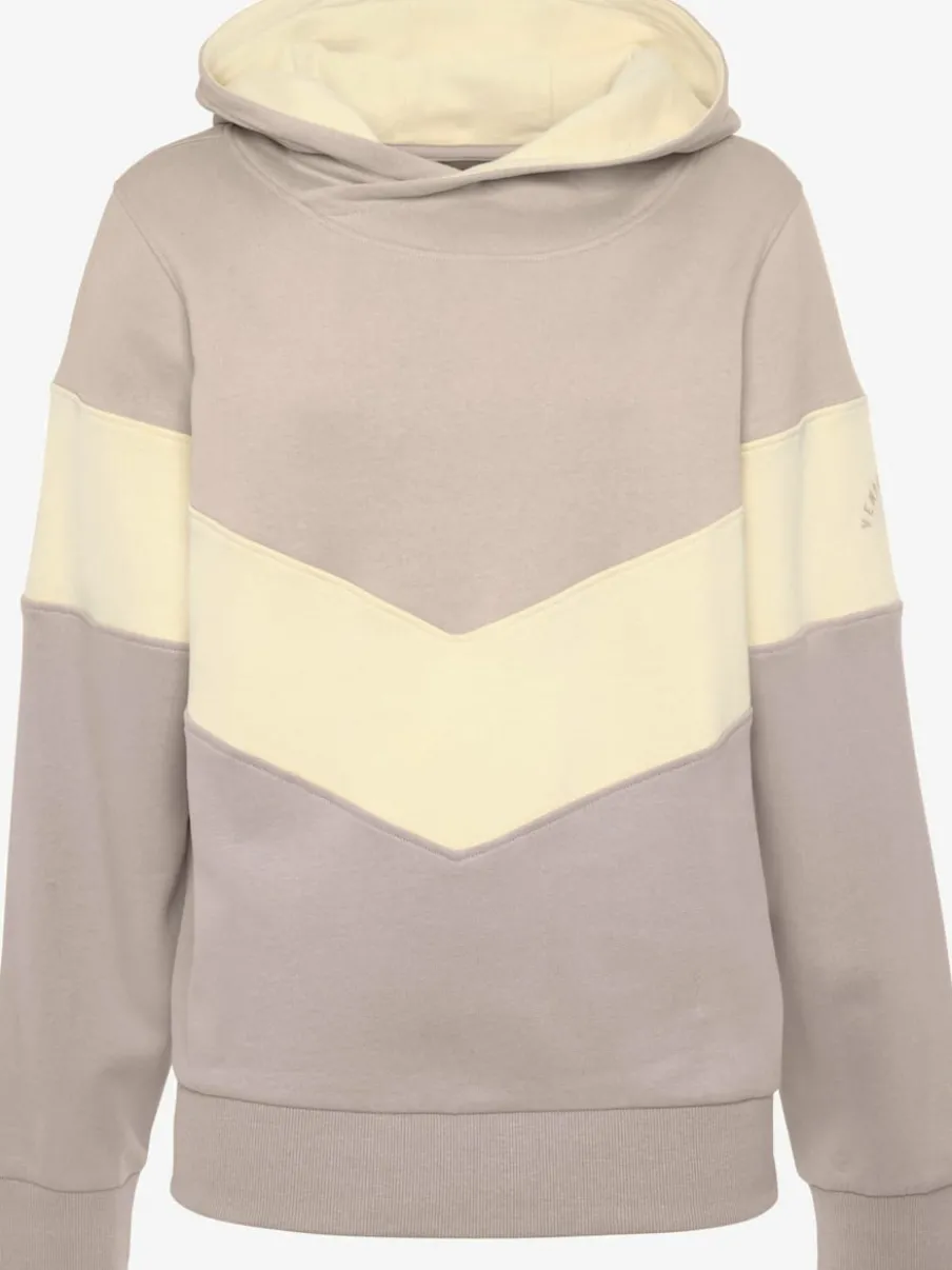 Sweatshirt à capuche avec manches longues et logo sur la manche gauche
