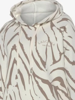 Sweatshirt à capuche avec motif zèbre et manches raglan en coton doux