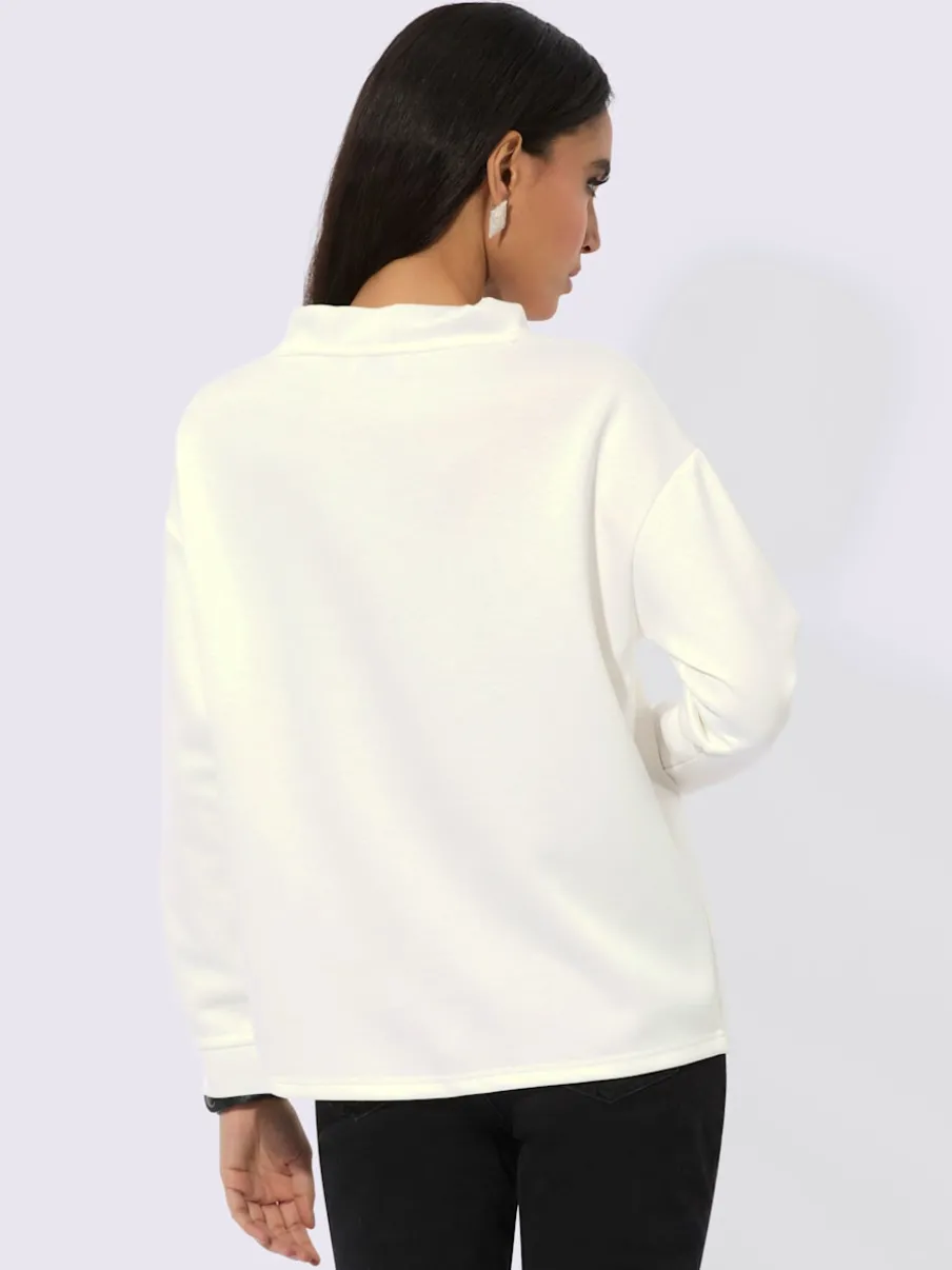 Sweatshirt à capuche avec paillettes et pierres brillantes