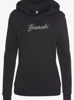 Sweatshirt à capuche avec poche kangourou et bords-côtes