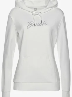 Sweatshirt à capuche avec poche kangourou et bords-côtes