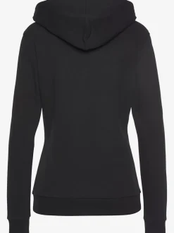 Sweatshirt à capuche avec poche kangourou et bords-côtes