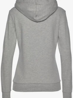 Sweatshirt à capuche avec poche kangourou et bords-côtes