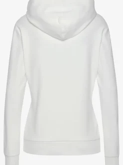 Sweatshirt à capuche avec poche kangourou et bords-côtes