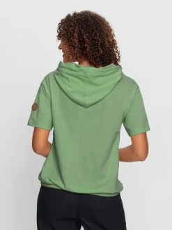 Sweatshirt à capuche léger avec motif géométrique imprimé