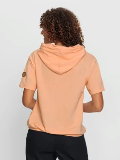 Sweatshirt à capuche léger avec motif géométrique imprimé