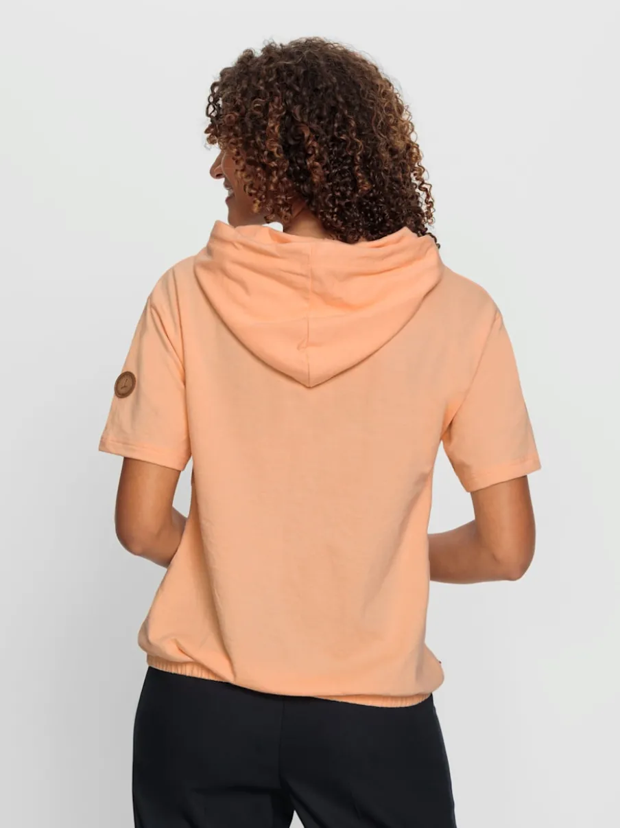 Sweatshirt à capuche léger avec motif géométrique imprimé