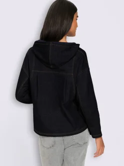 Sweatshirt à capuche qualité denim