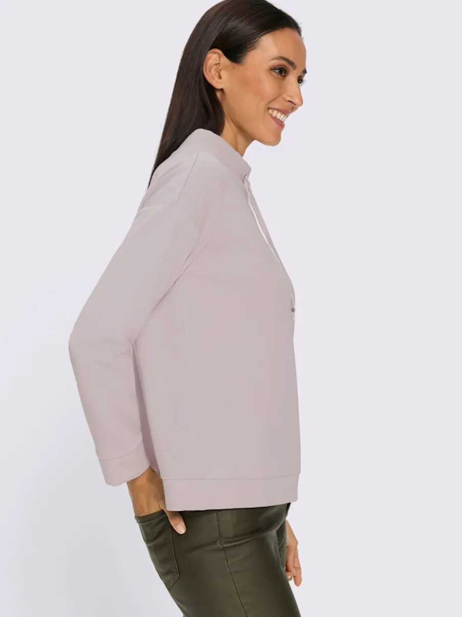 Sweatshirt col montant à coulisse