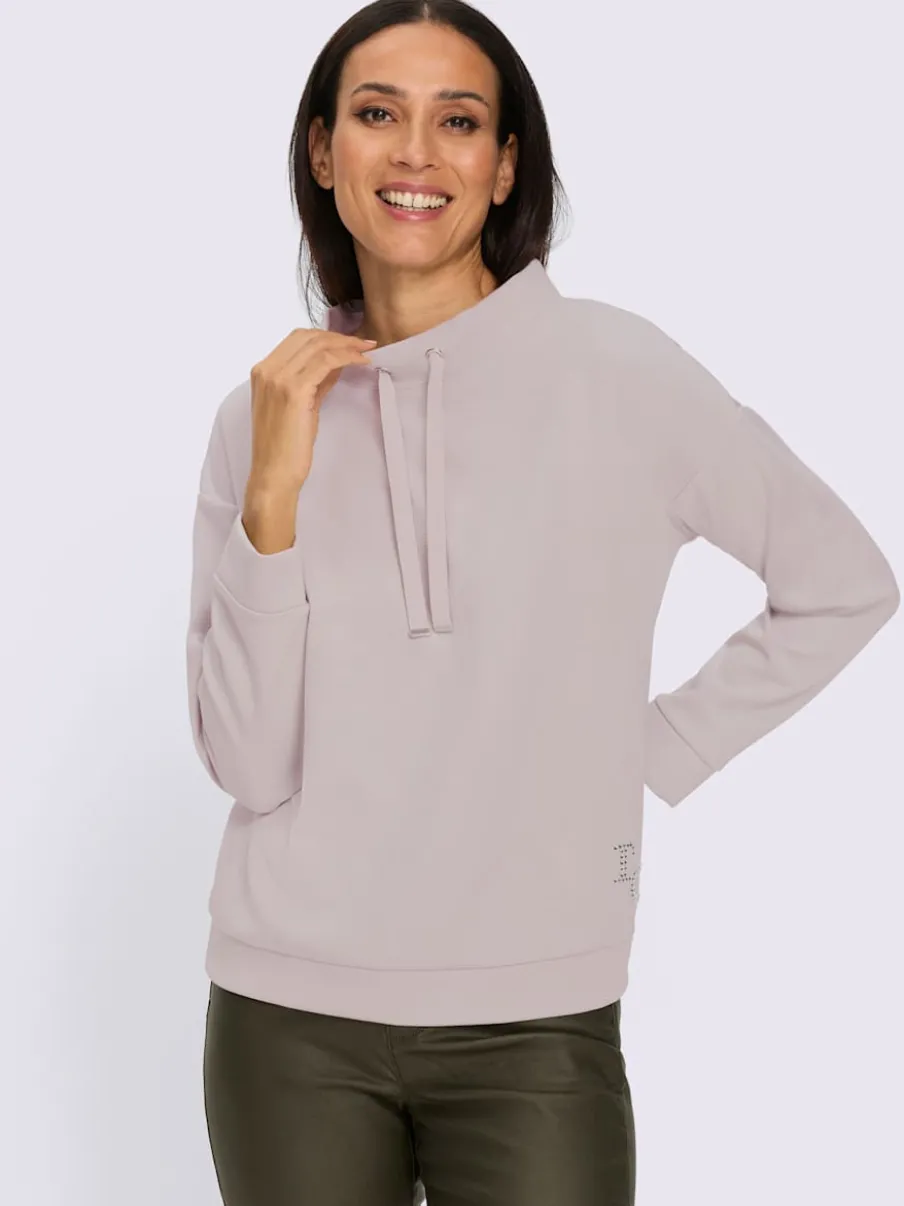 Sweatshirt col montant à coulisse