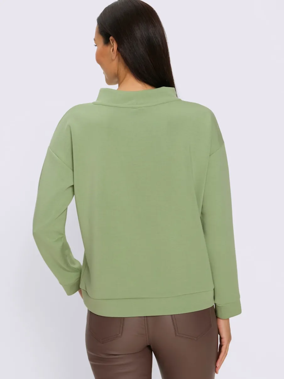 Sweatshirt col montant à coulisse