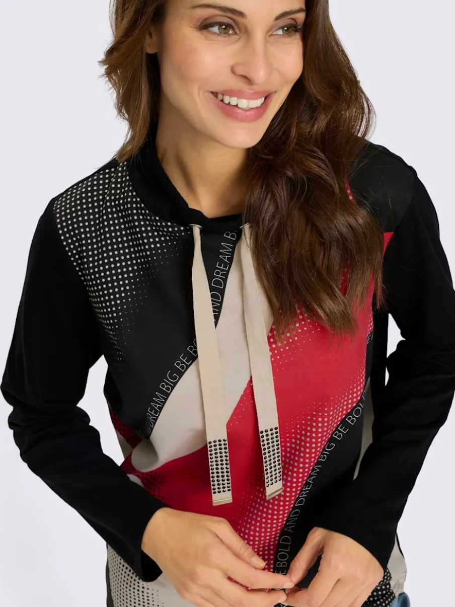 Sweatshirt à col montant réglable en coton bio certifié