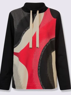 Sweatshirt à col montant réglable en coton bio certifié