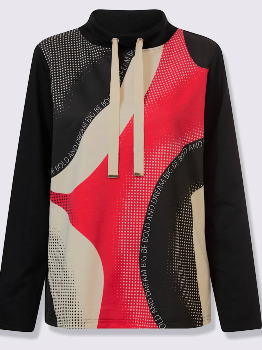 Sweatshirt à col montant réglable en coton bio certifié