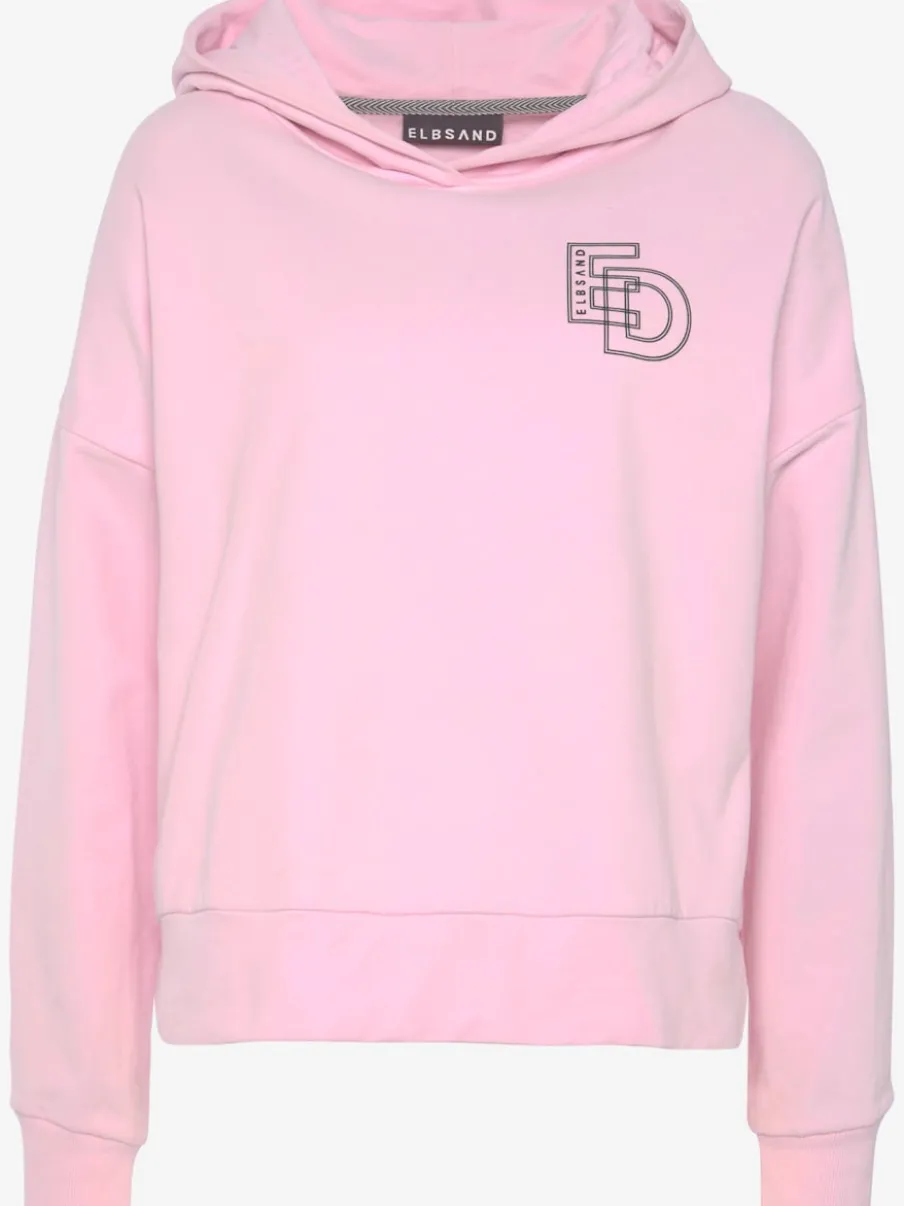 Sweatshirt décontracté avec grande capuche doublée et fente latérale
