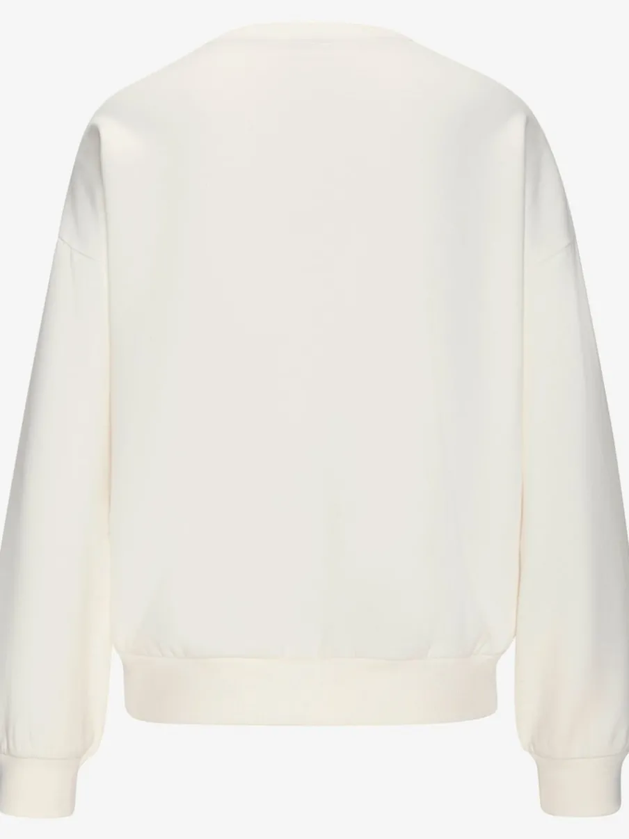 Sweatshirt décontracté avec imprimé et bords-côtes aux ourlets
