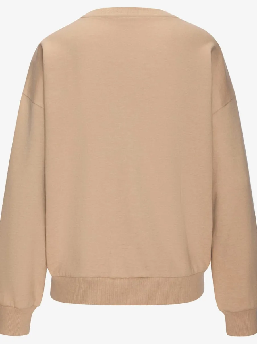 Sweatshirt décontracté avec imprimé et bords-côtes aux ourlets