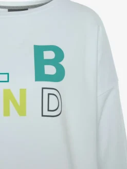 Sweat-shirt décontracté encolure ronde avec marque imprimée
