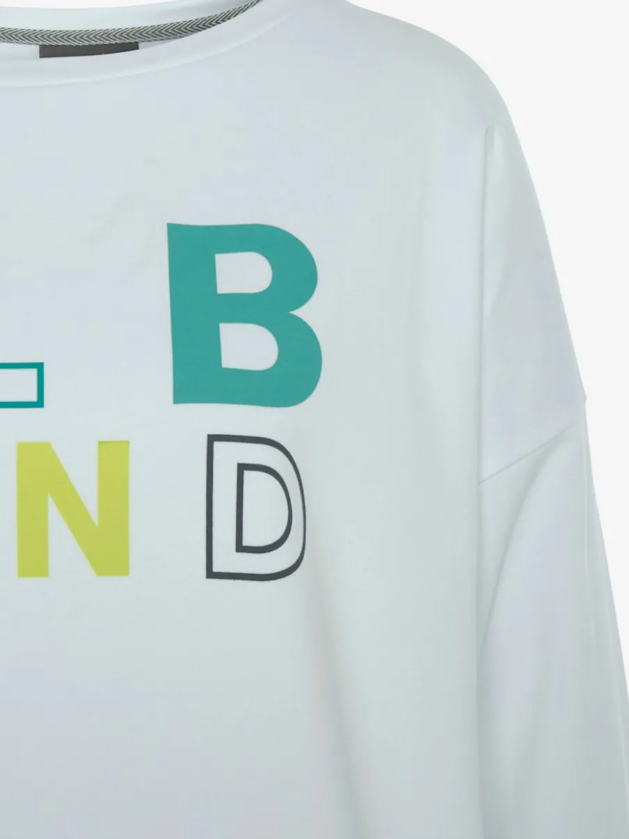 Sweat-shirt décontracté encolure ronde avec marque imprimée
