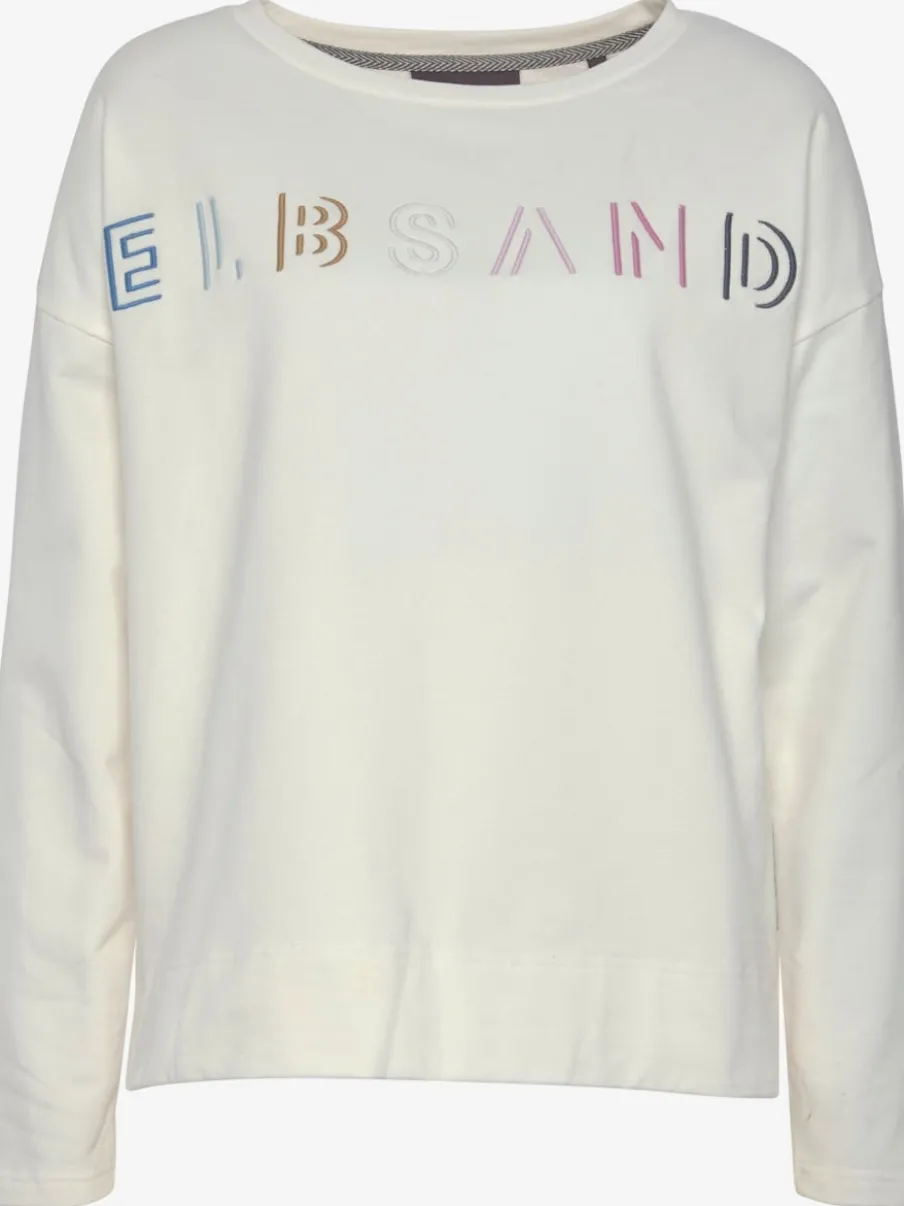 Sweat-shirt encolure ronde avec logo brodé multicolore