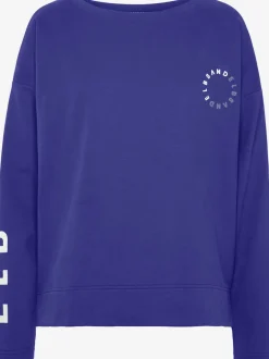 Sweat-shirt à encolure ronde avec logo sur manches
