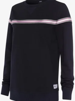 Sweatshirt à encolure ronde avec rayures et manches longues
