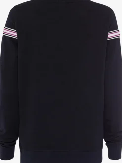 Sweatshirt à encolure ronde avec rayures et manches longues