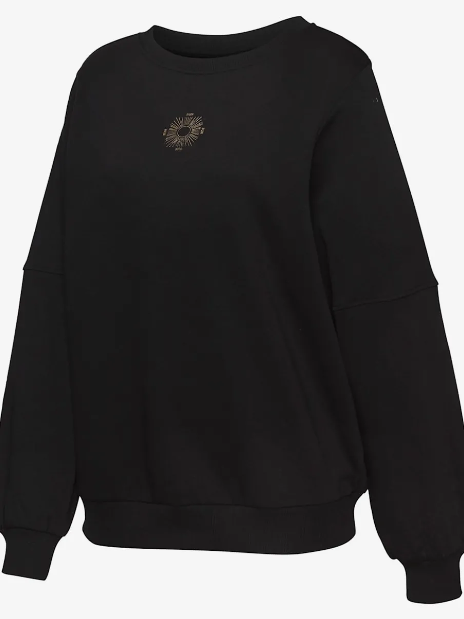 Sweatshirt à encolure ronde avec bords-côtes et coton doux