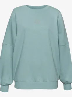 Sweatshirt à encolure ronde avec bords-côtes et coton doux