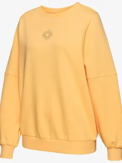 Sweatshirt à encolure ronde avec bords-côtes et coton doux