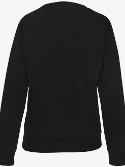 Sweat-shirt à encolure ronde avec motif léopard en devant