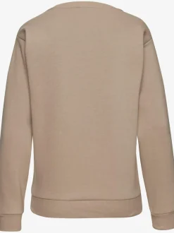 Sweat-shirt à encolure ronde avec motif léopard en devant