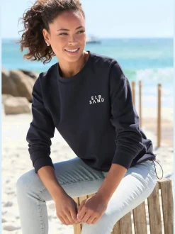 Sweat-shirt encolure ronde manches longues avec logo réglable