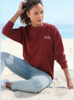 Sweat-shirt encolure ronde manches longues avec logo réglable