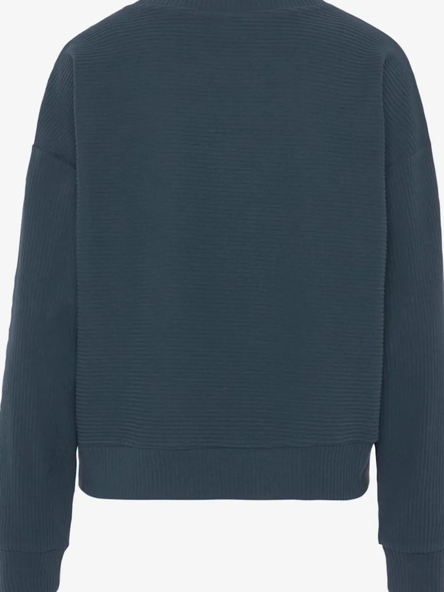 Sweatshirt en coton doux à encolure ronde et manches longues