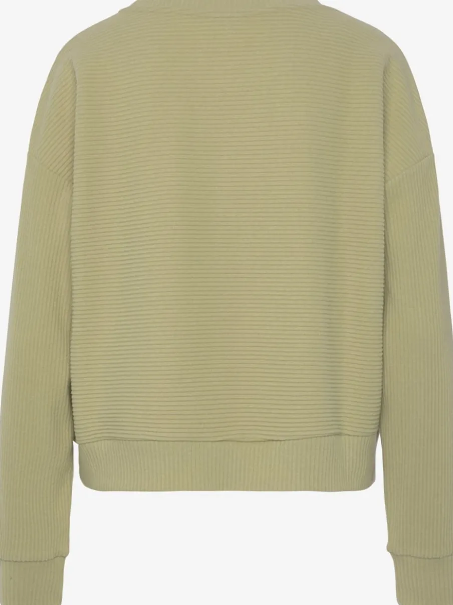 Sweatshirt en coton doux à encolure ronde et manches longues