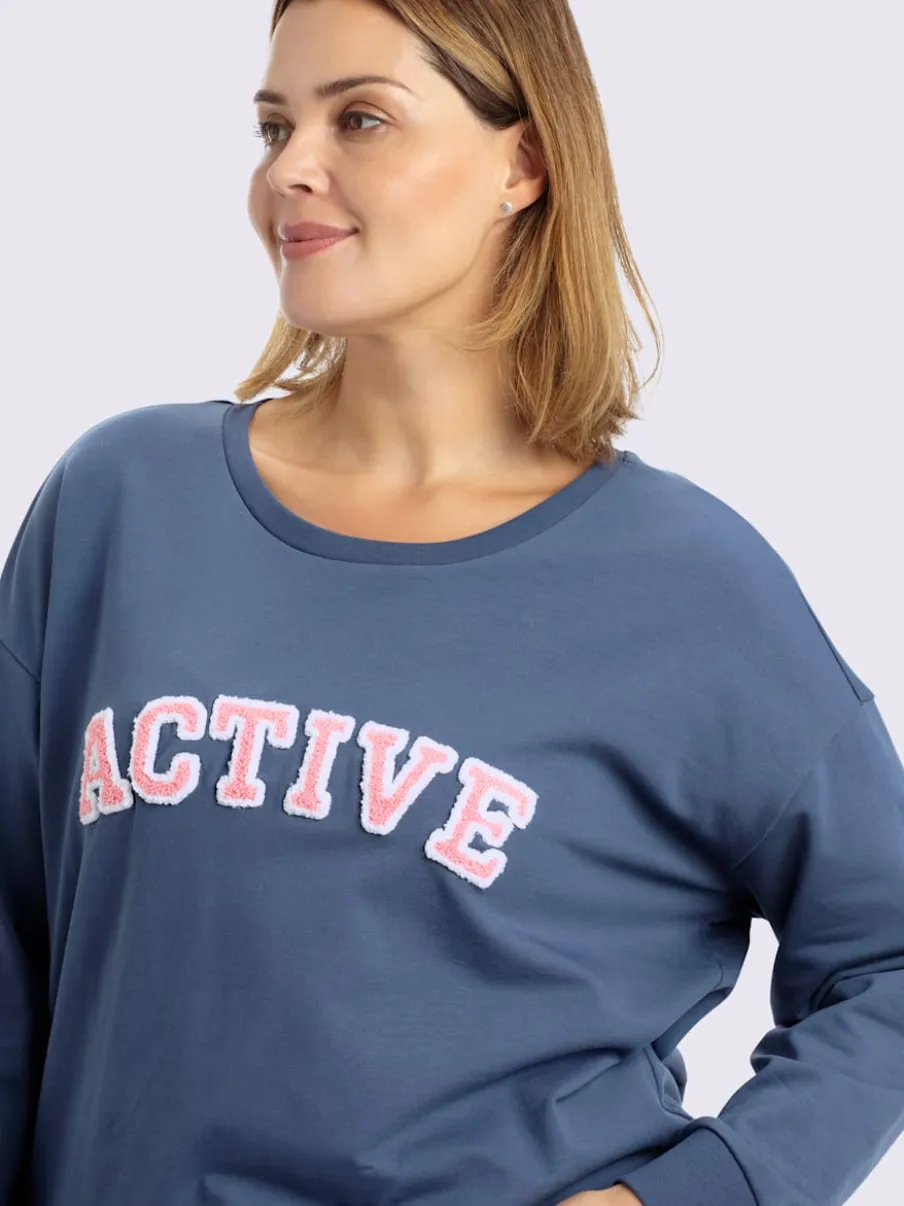 Sweatshirt imprimé floqué