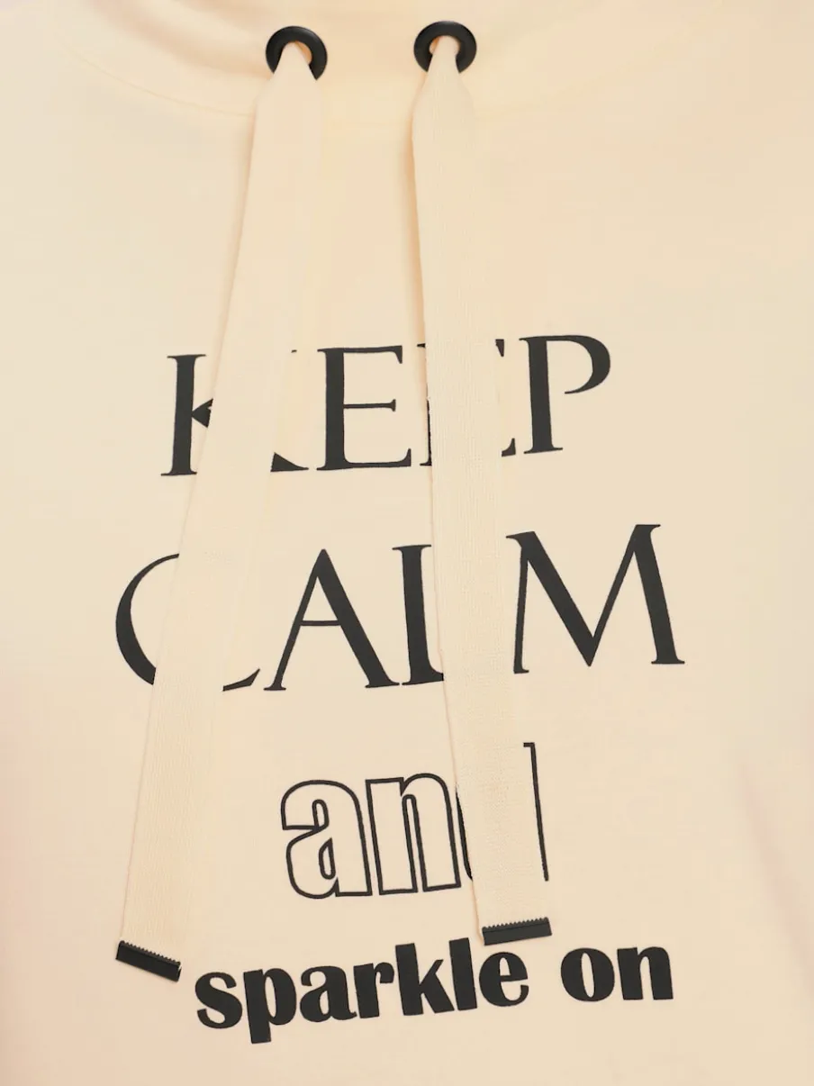 Sweatshirt large col montant avec coulisse