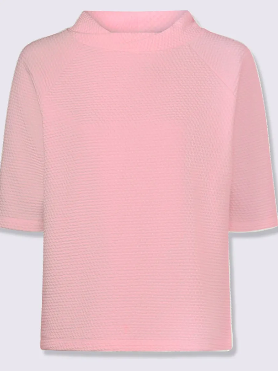 Sweatshirt léger à col montant avec manches mi-longues