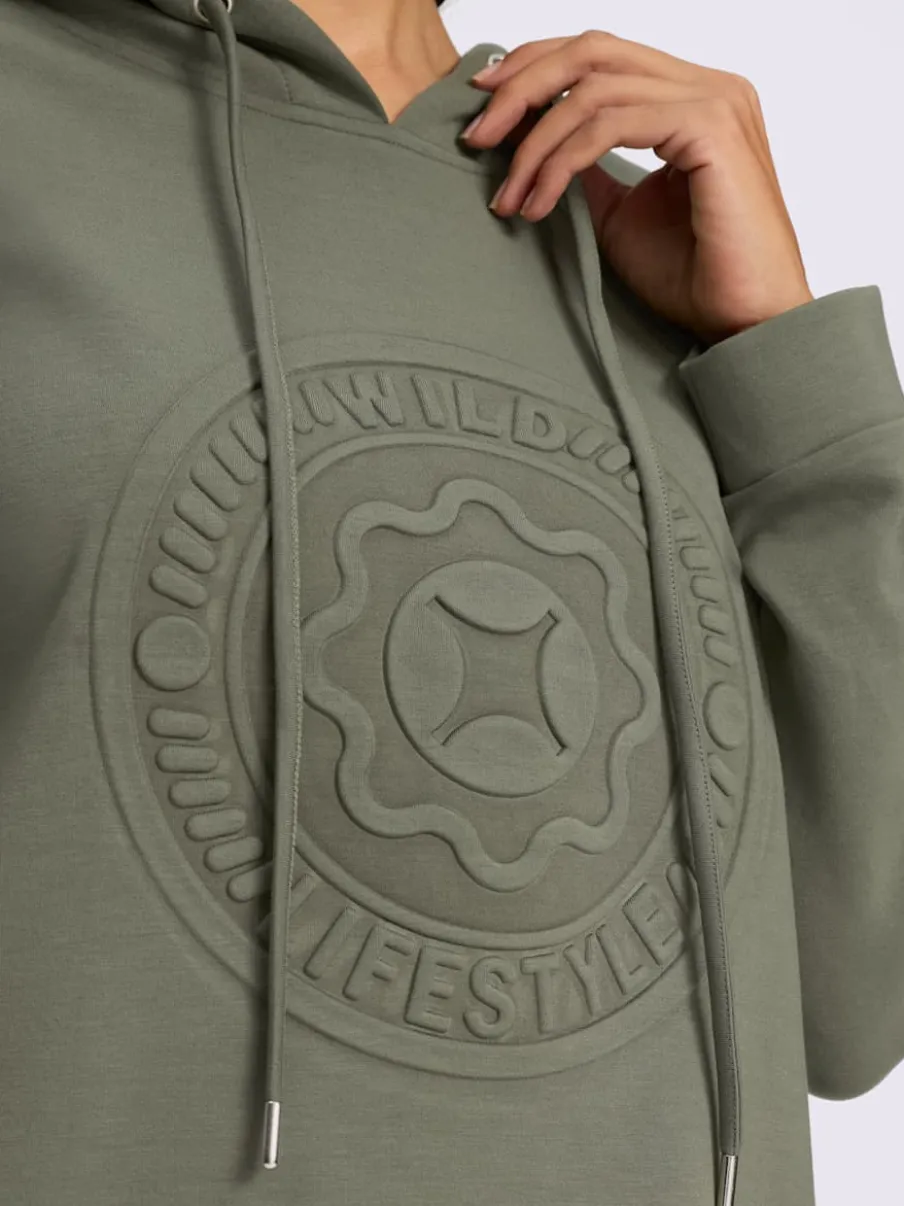 Sweatshirt motif gaufré